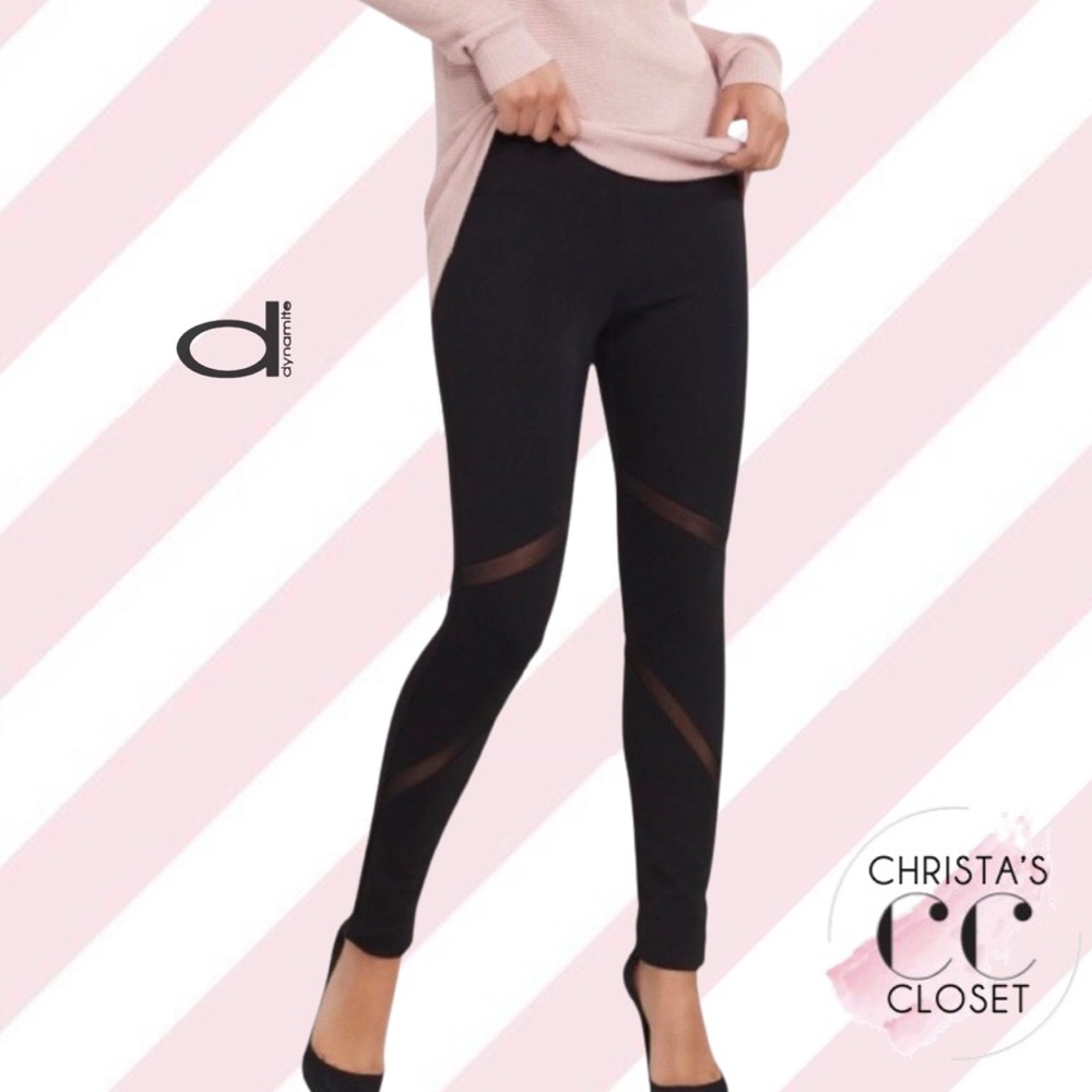 {2/$40} Dynamite Black Leggings with Mesh